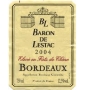 tiquette de Baron de Lestac - Rouge