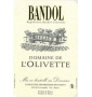 tiquette de Domaine de l' Olivette - Bandol - Ros 