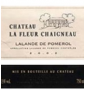 tiquette de Chteau la Fleur Chaigneau 