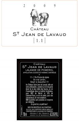 Étiquette du Château Saint Jean de Lavaud 