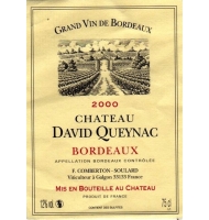 Étiquette du David Queynac - Bordeaux supérieur