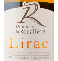 Étiquette du Domaine la Rocalière - Lirac - Blanc 