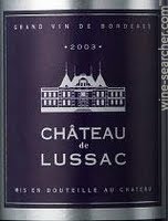 Étiquette du Château de Lussac 