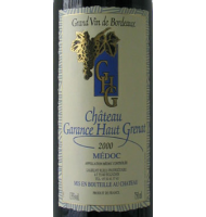 Étiquette du Château Garance Haut Grenat 