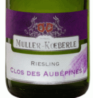 Étiquette du Muller Koeberlé - Riesling - Clos des Aubépines