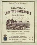 Étiquette du Château Laffite-Carcasset 
