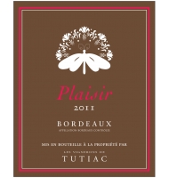 Étiquette du Les Vignerons de Tutiac - Plaisir - Rouge