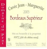 Étiquette du Domaine du Prat - Cuvée Jean Marguerite 