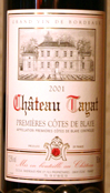 Étiquette du Château Tayat - Cuvée classique 