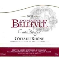 Étiquette du Domaine de Bellevue Meger - Cuvée Meger - Rouge 