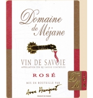 Étiquette du Domaine de Méjane - Rosé de Savoie 