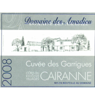 Étiquette du Domaine des Amadieu - Cuvée des Garrigues 