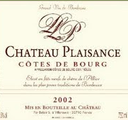 Étiquette du Château Plaisance - Côtes de Bourg 