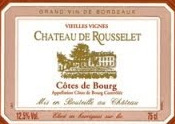 Étiquette du Château de Rousselet 