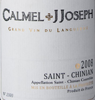 Étiquette du Calmel + JJoseph - Saint-Chinian
