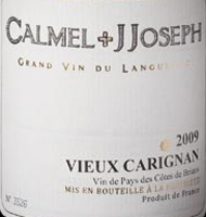 Étiquette du Calmel + JJoseph - Vieux Carignan