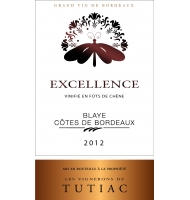 Étiquette du Les Vignerons de Tutiac - Excellence - Blanc