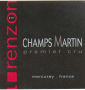 tiquette de Domaine Lorenzon - Champs Martin - Rouge 
