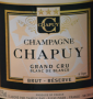 �tiquette de Chapuy - Blanc de Blancs