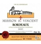 tiquette de Mission Saint Vincent - Rouge