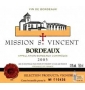 �tiquette de Mission Saint Vincent - Rouge