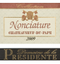 �tiquette de Domaine de la Pr�sidente - Nonciature 