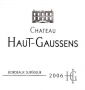 �tiquette de Ch�teau Haut-Gaussens 