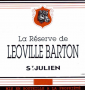 �tiquette de La R�serve de L�oville Barton