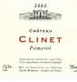 �tiquette de Ch�teau Clinet 