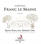 �tiquette de Ch�teau Franc le Maine 