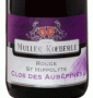 �tiquette de Muller Koeberl� - Rouge de St Hippolyte - Clos des Aub�pines - Vieilles vignes