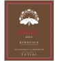 �tiquette de Les Vignerons de Tutiac - Plaisir - Rouge