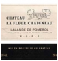 �tiquette de Ch�teau la Fleur Chaigneau 