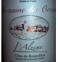 �tiquette de Domaine des Ormes - L'Alzine 