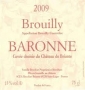 �tiquette de Ch�teau de Briante - Baronne 
