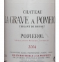 �tiquette de Ch�teau la Grave � Pomerol 