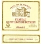 �tiquette de Ch�teau le Pavillon de Boyrein 