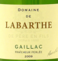 �tiquette de Domaine de Labarthe - Fra�cheur perl�e 