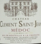 tiquette de Chteau Clment Saint-Jean - Mdoc 